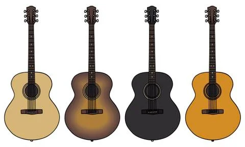 Acoustic guitars Stock Illustration