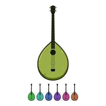 Acoustic mandolin cartoon vector graphic 스톡 일러스트