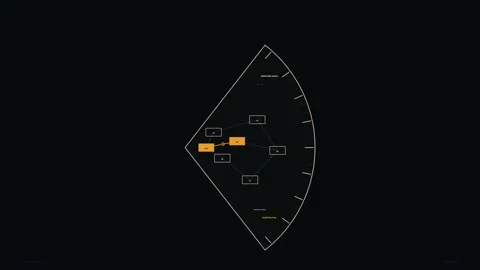 Acoustic Pattern Analysis HUD Seamless Loop Stock Footage 342162558