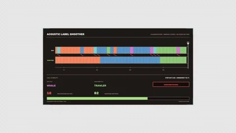 Acoustic Signal Classification HUD Seamless Loop Stock Footage 342018670