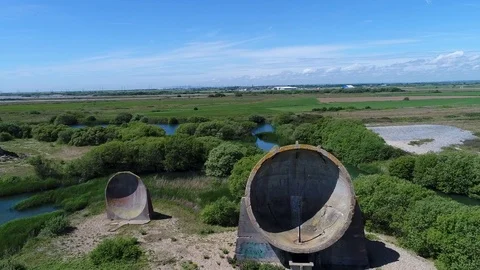 Acoustic sound mirrors Stock Footage 75688932
