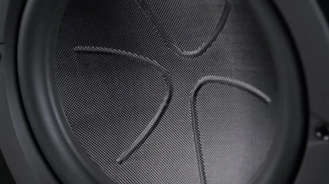 Acoustic speaker closeup Video stock 52422594