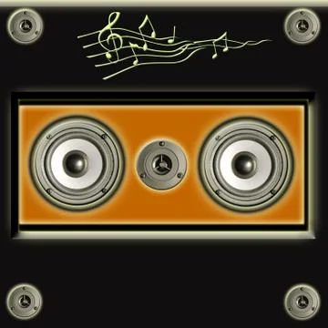 Acoustic speakers system Stock Illustration