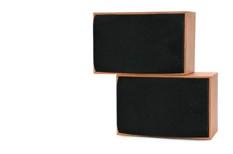 Acoustic system on isolated background Stock Photos
