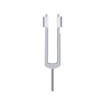 Acoustic tuning fork cartoon vector illustration Stock Illustration