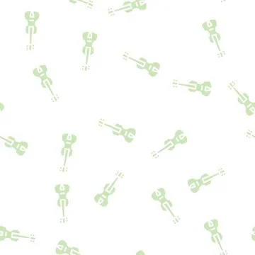 Acoustic violin glyph vector seamless pattern black Stock Illustration