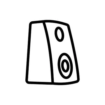Acoustics column icon vector. Isolated contour symbol illustration Stock Illustration