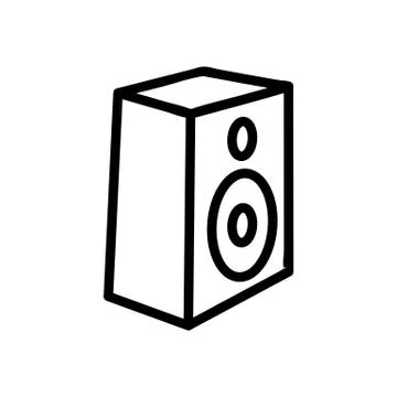 Acoustics column icon vector. Isolated contour symbol illustration Stock Illustration