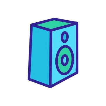 Acoustics column icon vector. Isolated contour symbol illustration Stock Illustration