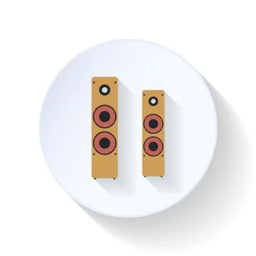 Acoustics flat icon Illustrazione stock