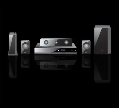 Acoustics theater components Stock Illustration