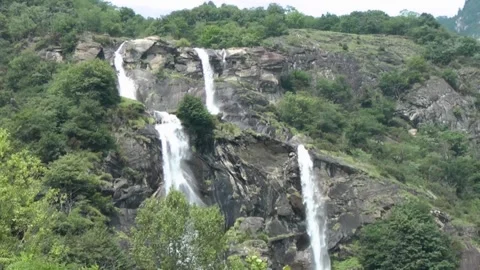 Acquafraggia waterfalls Video stock 154891075