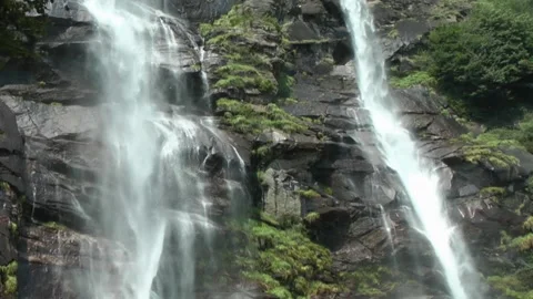 Acquafraggia waterfalls Stock Footage 154893166