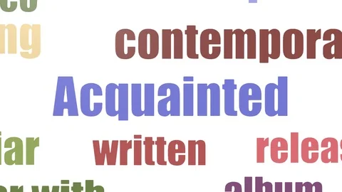 Acquainted Tag Cloud Animated Isolated On White Stock Footage 107237145
