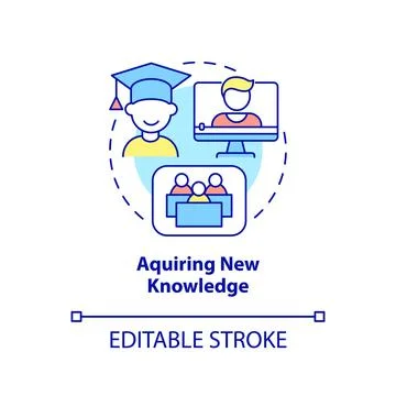 Acquiring new knowledge concept icon 스톡 일러스트