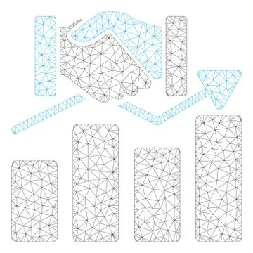 Acquisition Graph Polygonal Frame Vector Mesh Illustration Stock Illustration