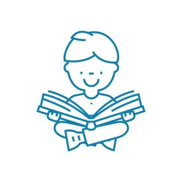 Acquisition of knowledge linear icon concept. Acquisition of knowledge line Stock Illustration