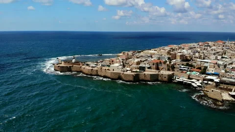 Acre (Akko)  Drone Stock Footage 169054342