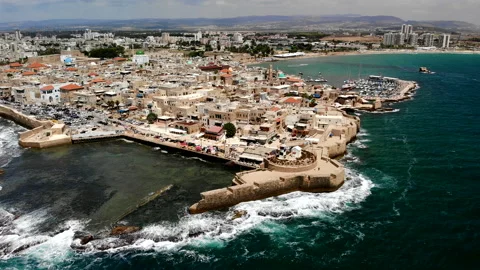 Acre (Akko) Drone Stock Footage 169056746
