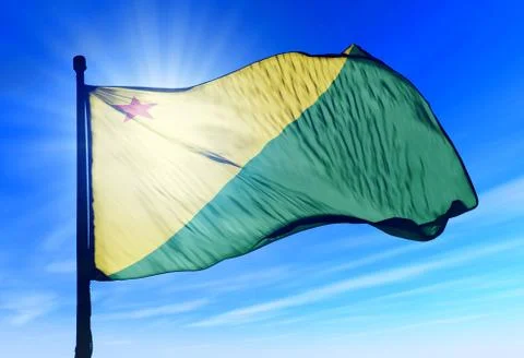 Acre (brazil) flag waving on the wind Stock Illustration