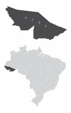 Acre State Brazil Stock Illustration