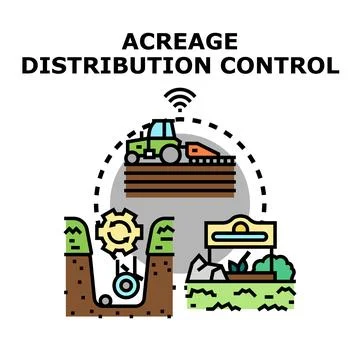 Acreage distribution control concept vector illustration イラスト素材