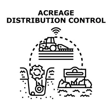 Acreage distribution control concept vector illustration Stock-Illustration