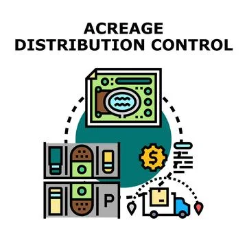 Acreage distribution control management planning allocation Stockillustratie