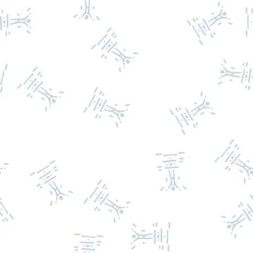 Acrobat balancing glyph vector seamless pattern black Stock Illustration