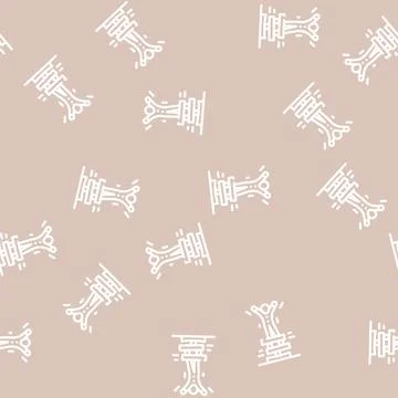 Acrobat balancing line vector seamless pattern black イラスト素材