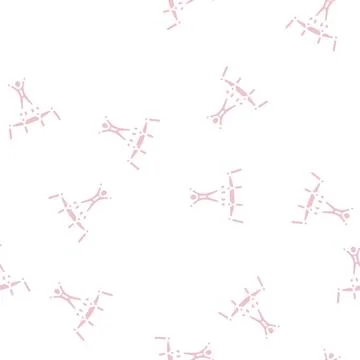 Acrobat jumping on trampoline glyph vector seamless pattern Stock Illustration