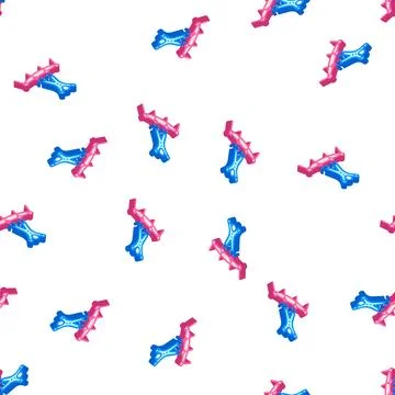 Acrobat jumping on trampoline isometric icon seamless pattern Stock Illustration