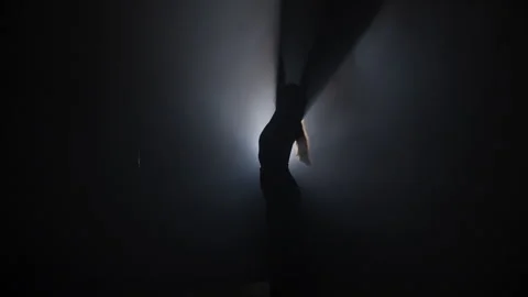 Acrobat Performer Twirling in a Hoop 库存影片 259876983