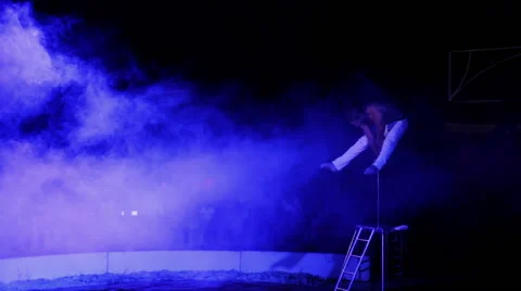 Acrobat performs a trick Stock Footage 42423017