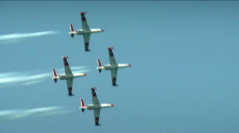 Acrobatic Air Jets 6 Stock Footage 712241