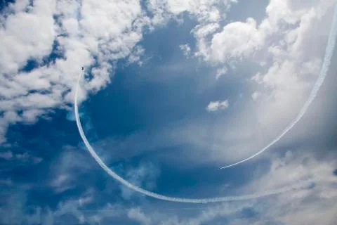 Acrobatic airplanes Stock Photos
