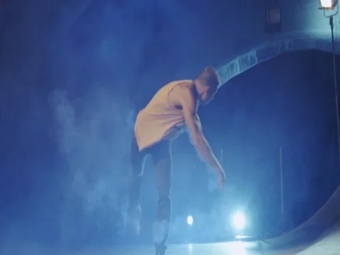 Acrobatic Dance Choreography Performance Free Runner Parkour Back Flip Stock Footage 69918659