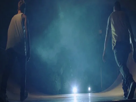 Acrobatic Dance Choreography Performance Free Runner Parkour Back Flip Stock Footage 69918843