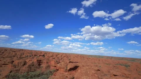 Acrobatic Drone flight over the  Kings Canyon in Australia , AU Stock Footage 262927646