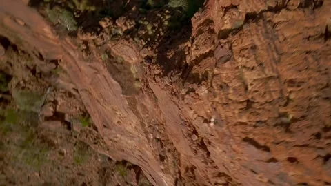 Acrobatic Drone flight over the  Kings Canyon in Australia , AU Stock Footage 262928302