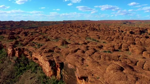 Acrobatic Drone flight over the  Kings Canyon in Australia , AU Stock Footage 262949696