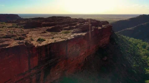 Acrobatic Drone flight over the  Kings Canyon in Australia , AU Stock Footage 262949870