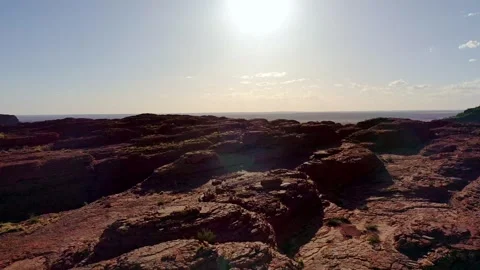 Acrobatic Drone flight over the  Kings Canyon in Australia , AU Stock Footage 262952320