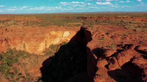 Acrobatic Drone flight over the  Kings Canyon in Australia , AU Stock Footage 262952321
