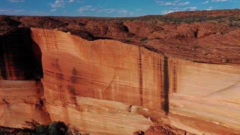 Acrobatic Drone flight over the  Kings Canyon in Australia , AU Stock Footage 262952595