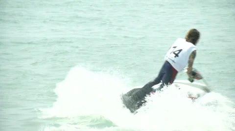 Acrobatic jet ski athlete  動画素材 37809342
