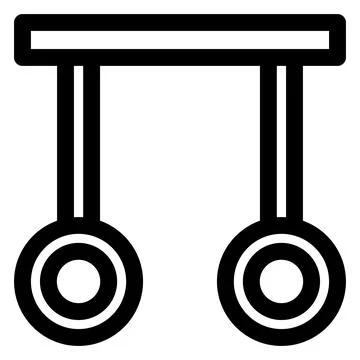Acrobatic line icon vector illustration isolated on white background Stock Illustration