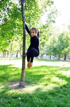 Acrobatic outdoor training Stock Photos