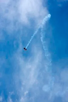 Acrobatic parachutist Stock Photos