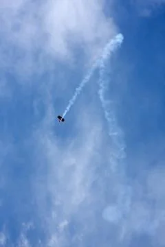 Acrobatic parachutist Stock Photos